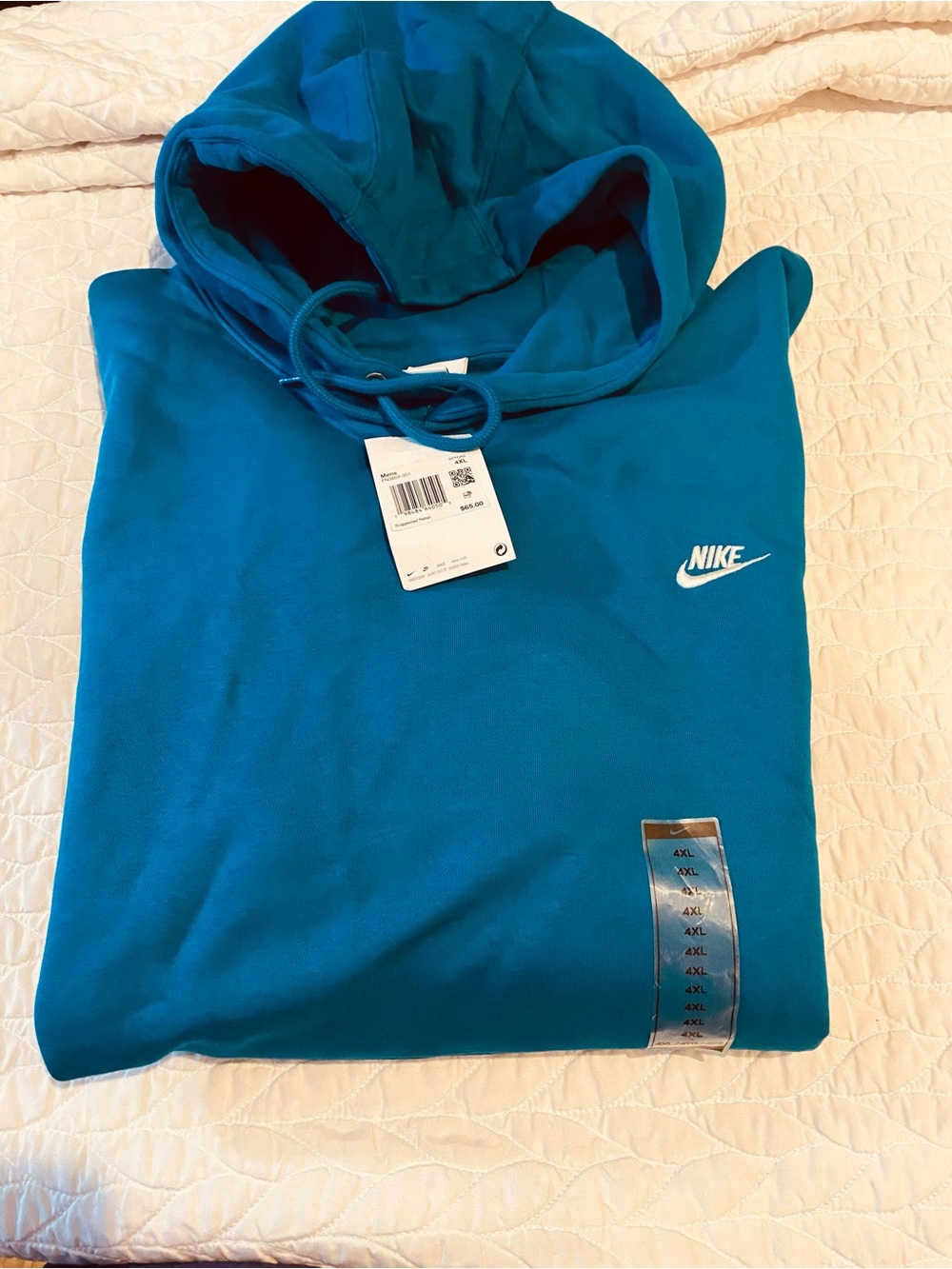 Nike Men's Teal/Turquoise Pullover Hoodie - Nike